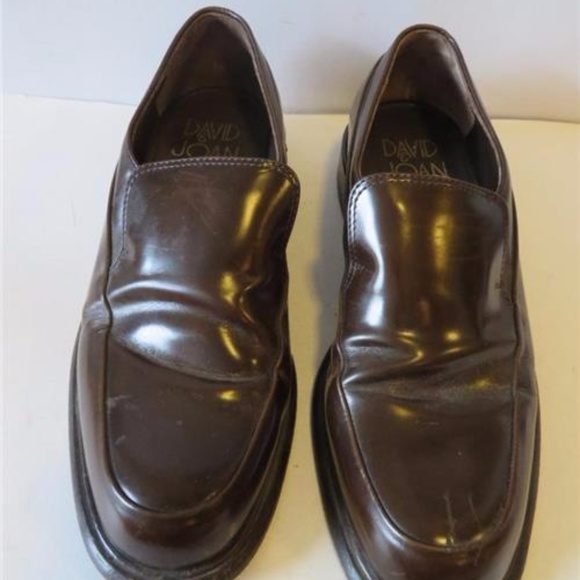 DAVID & JOAN COUTURE BROWN LEATHER LOAFER SIZE 8.5 - Picture 1 of 6
